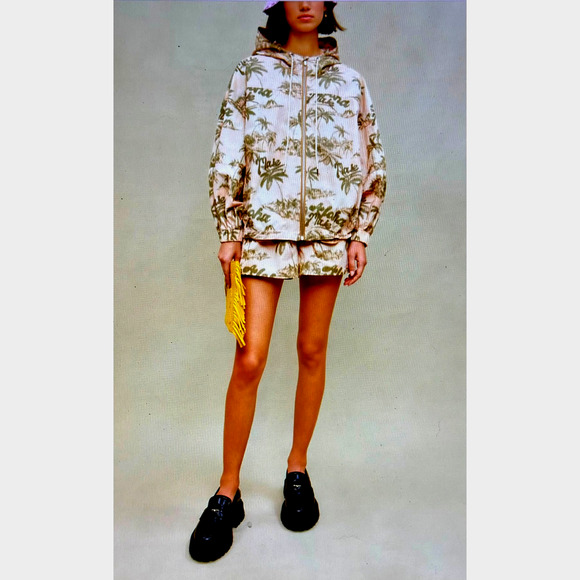 Maje Palm Tree Print Jacket with hood Size 40 (L) - Picture 4 of 16